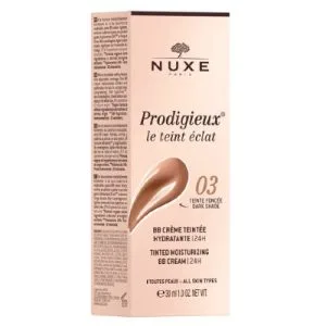 Nuxe BB Cream Hidratante con Color Tono oscuro, 30 ml