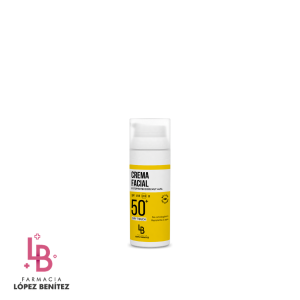 LB-Crema Facial SPF 50+ Hidratante y Protectora, 50 ml