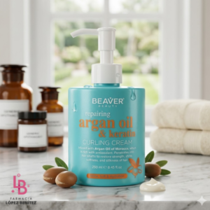 Beaver Crema para rizos Argan Oil y Keratin, 250 ml