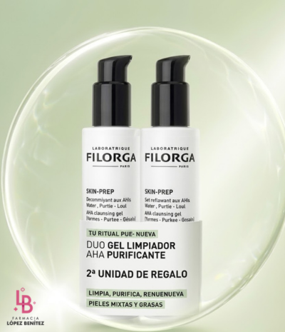 Duplo Filorga S-P Aha limpiador gel, 2x 75 ml