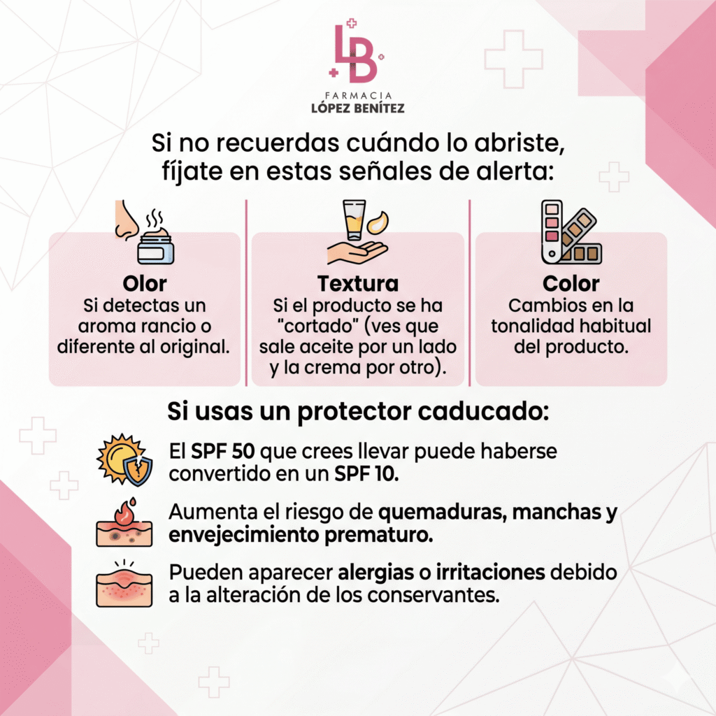 caducidad de los protectores solares